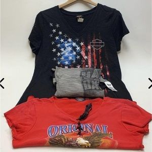 3 Piece Harley Davidson Ladies Motorcycle
Apparel Shirts Size Large